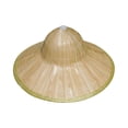thumbnail image 4 of Sombrero trenzado Sombrero para el sol Sombrero de sombra dura tejido Sombrero de arroz con cáscara para la agricultura de playa de verano Diámetro 48cm, 4 of 10