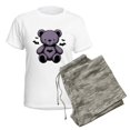 thumbnail image 5 of CafePress - Batty Bear Purple - Women's Short Sleeve Print T-Shirt and Pants Light Cotton Pajama Set, 5 of 7