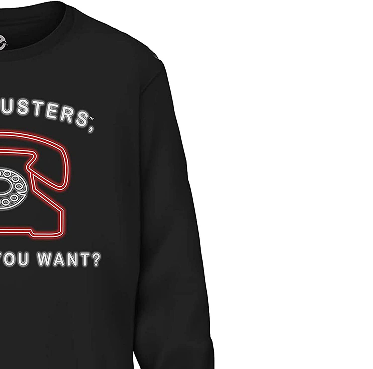 Ghostbusters Sleeve Mens Classic Logo T-Shirt Graphic Long Shirt