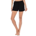thumbnail image 1 of GESJQFZ Women Solid Color Drawstring Elastic Waist Home Wear Pajama Shorts, 1 of 4