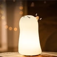thumbnail image 4 of Cartoon Cat Silicone Night Light Soft Cute USB Charging Pat Light Touch Control Switch Light LED Atmosphere Table Lamp with Multiple Lights for Bedroom, 4 of 9