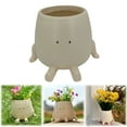 thumbnail image 2 of Gnwei Face Planter Pot Funny Smiley Head Plant Pots with Drainage Hole for Indoor Outdoor Plants, Cute Face Smiley Succulent Flower Pot, Unique Gifts on Birthday, Holiday, 2 of 9