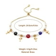 thumbnail image 5 of HZMAN Evil Eye Bracelet for Women Men 14K Gold Plated Jesus Crucifix Cross Retro Evil Eye Beads Luck Protection Stretch Bracelet Jewelry Gift, 5 of 6