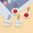 thumbnail image 6 of Custom Medical ID Keychain for Men Women Seniors – Waterproof Stainless Steel Emergency Alert Tag, Free Engraving, Round Medical Jewelry Gift, 6 of 7