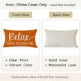 thumbnail image 4 of Decorative Throw Pillow Covers Inch Relax Porch Time Orange Outdoor Farmhouse Spring Fall Decorations Cozy Lumbar Decorative Cushion Case for Sofa Couch Patio Front Porch Decor, 4 of 7