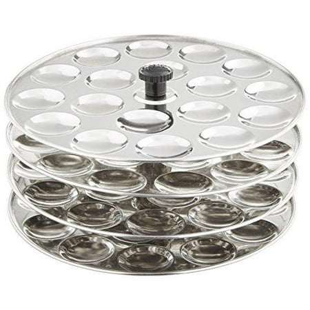 

Tabakh 4-Rack Stainless Steel Mini Idli Stand Makes 72 Idlys