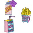 thumbnail image 1 of 2x3 Uds Metal Esmalte Dibujos Animados Patatas Leche Caja Spray Broche Solapa Pin Collar Consejos Fernando Broche de esmalte creativo, 1 of 8