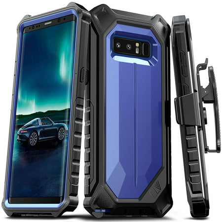 Galaxy Note 8 Case, ELV Samsung Galaxy Note 8 Holster Defender 360 degree Heavy Duty Armor Full Body Protective Hybrid with Kickstand and Belt Clip for Samsung Galaxy Note 8 (DARK BLUE / (Samsung Galaxy Note Best Price)