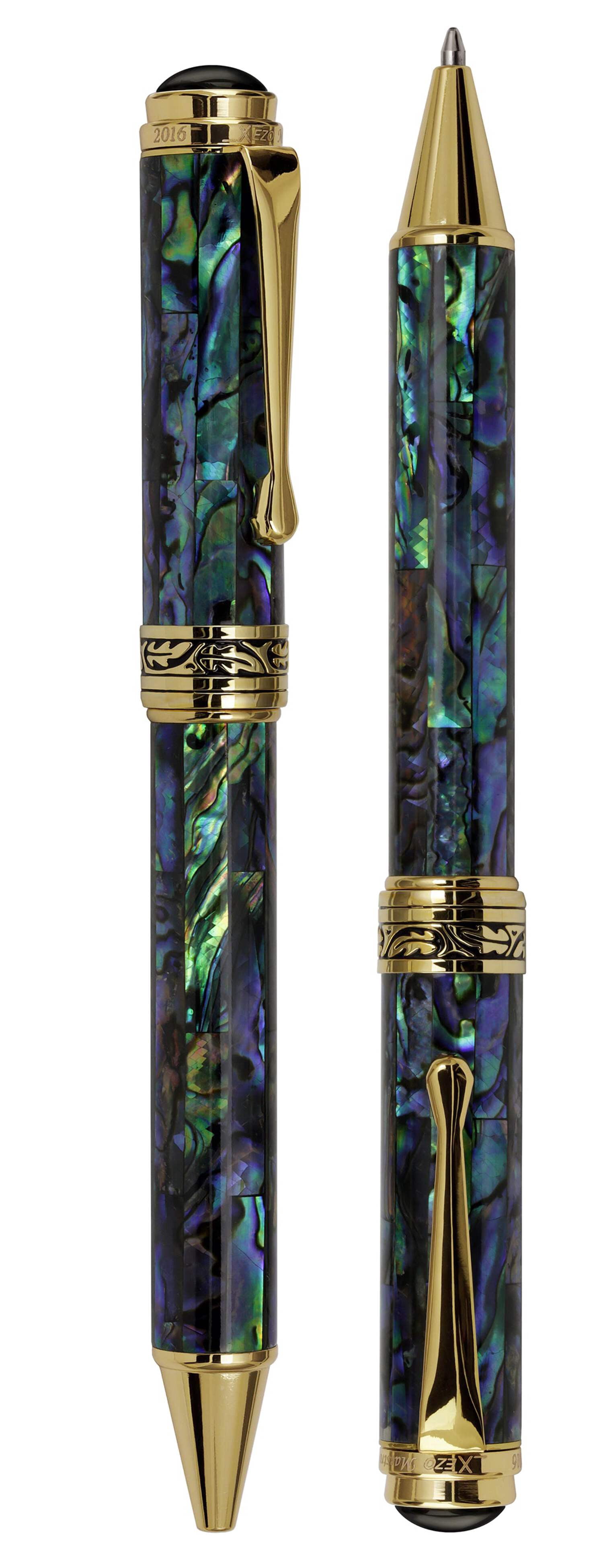 Xezo Xezo Maestro® Paua Abalone Sea Shell Ballpoint Pen - 18K Gold Plated