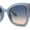 Blue Blue Peach, variant on Womens Oversize Butterfly Thick Horn Rim Plastic Sunglasses Black Tortoise Smoke