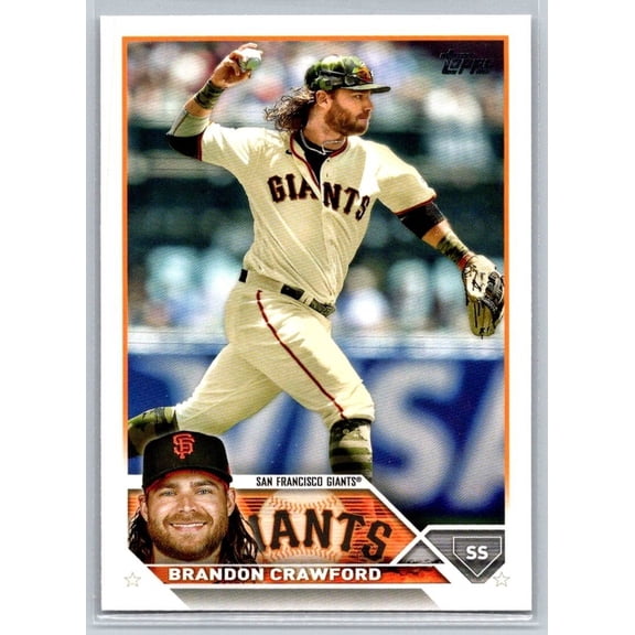 2023 Topps #66 Brandon Crawford San Francisco Giants MLB Baseball Card Near Mint