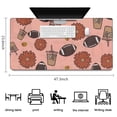 thumbnail image 5 of Long Mouse Pads for Desk,Pink Football and Drinks Pattern Desk Mats on Top Of Desks, Desk Mouse Pad Extra Large with 3mm Non-Slip Base and Stitched Edge for Gaming,Office,Work,Home 47.3"x23.6", 5 of 6