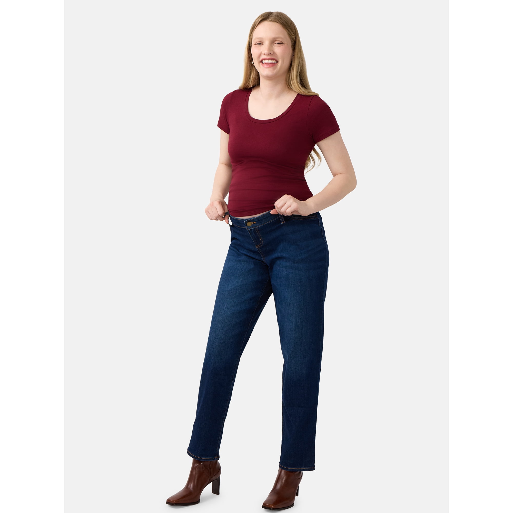 Ingrid & Isabel For Every Belly Women's Maternity Under The Belly Denim Jeans, Sizes S-XXL