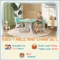 thumbnail image 6 of Qaba Kids Table and Chairs Set, 3 Piece Toddler Table and Chair Set for 3-6 Years Old, Light Blue, 6 of 9