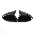 thumbnail image 2 of Tapa de carcasa de espejo retrovisor lateral de coche cubierta decorativa Ehuebsd con patrón de fibra de carbono color negro 2 piezas para Golf 7 1419, 2 of 8