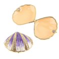 thumbnail image 1 of Joyero de conchas marinas Ticfox adornos pintados con esmalte dorado caja de joyería de concha marina 7 x 6,5 cm, 1 of 14