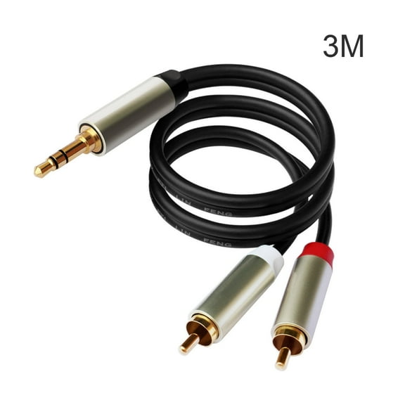3.5mm Male to 2 RCA Female Jack Stereo Audio Cable Y Adapter Cord for MP3 Tablet