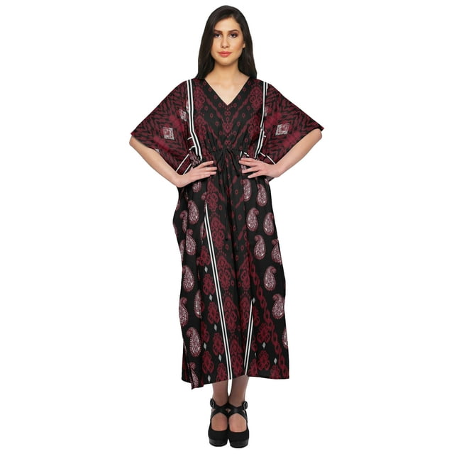 Moomaya Caftan pour Dames Tenue de Détente des Fêtes Robe Maxi Robes Africaines pour Femmes
