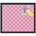 thumbnail image 2 of PinPix 20x17 Custom Cork Bulletin Board Argyle Pink Poster Board Has a Fabric Style Canvas Finish, Framed in Argyle Pink, by ArtToFrames (PinPix-635), 2 of 6