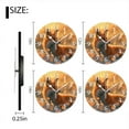 thumbnail image 2 of Personalized Wall Clock Non-Ticking Silent Clocks Battery Operated Round Clocks Decorative for Bathroom,Office-Cute Fox Sleeping In Flower Meadow With Warm Colors(10inch), 2 of 4