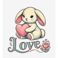 thumbnail image 6 of Bunny Love Women's White Crew Neck Short Sleeve Crop Tee-Large, 6 of 7