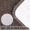 thumbnail image 5 of PiccoCasa Thick Plush Bath Mat Rugs Floor Kitchen Door Rug Soft Microfiber Non-slip TPR Rubber Carpet Brown 16" x 24", 5 of 8