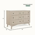 thumbnail image 2 of Evolur Loft Antilia Mid-Century Double Dresser, Sand Castle Oak, 6 Drawers, 2 of 6