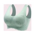 thumbnail image 4 of Conjunto de lencería Sujetador de encaje para mujer, sujetador cómodo y transpirable, ropa interior de fácil cierre (verde XXL) Kuymtek Verde T XXL para Mujer, 4 of 5
