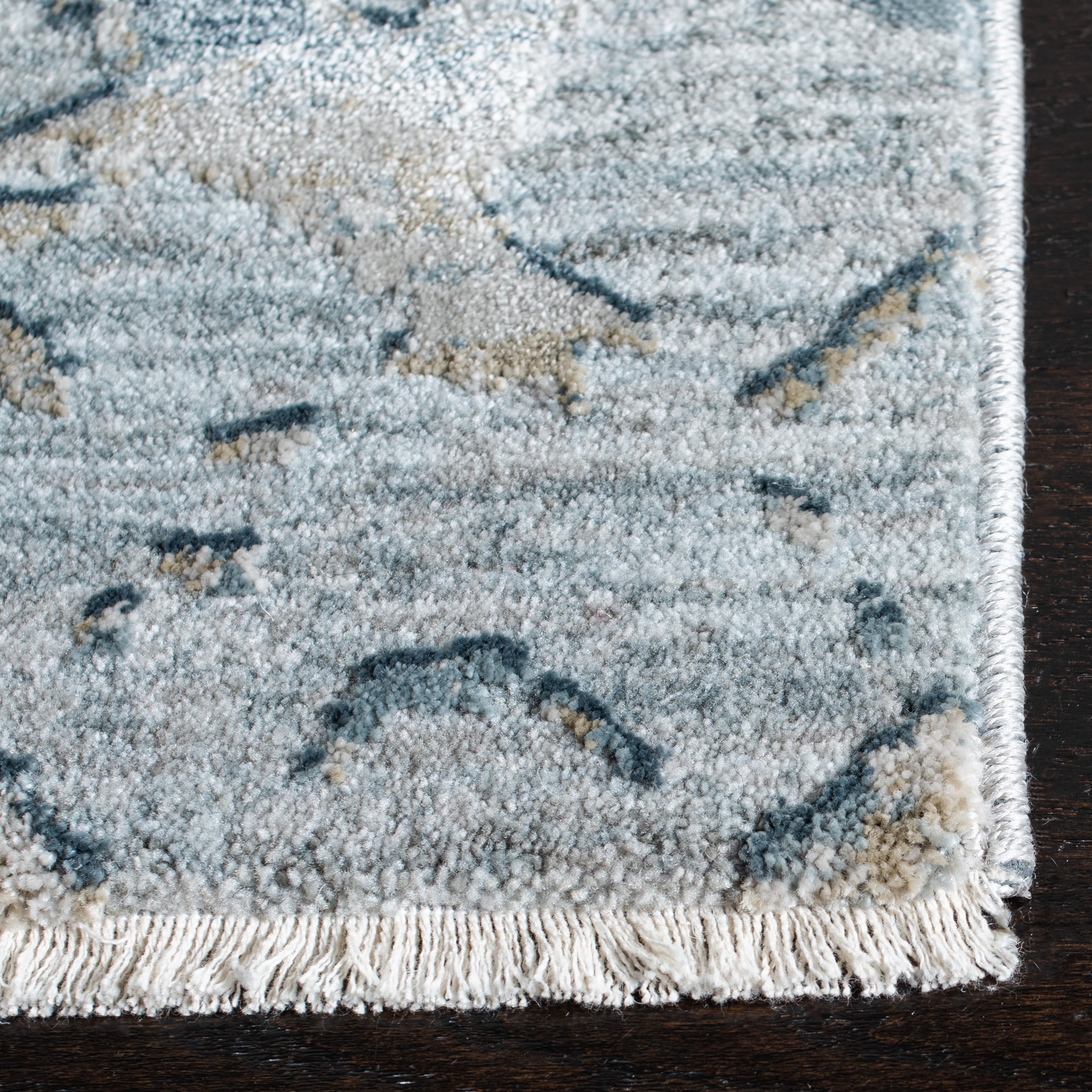 SAFAVIEH Valencia Jared Geometric Area Rug, Light Blue/Grey, 8' x 10'