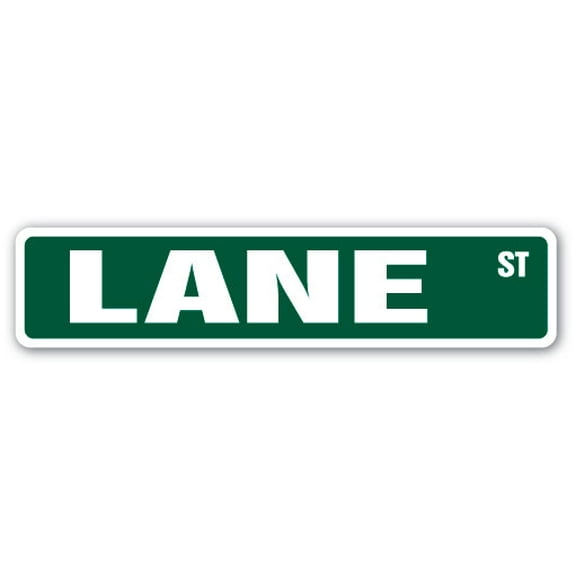 LANE Street Sign Childrens Name Room Sign | Indoor/Outdoor |  36" Wide