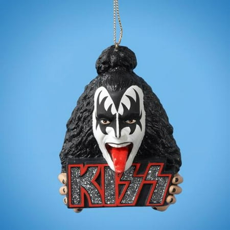 Club Pack Of 12 Kiss Gene Simmons Demon Head And Logo Christmas Club Pack of 12 Kiss Gene Simmons Demon Head and Logo Christmas Ornaments 3.5