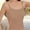 Khaki, variant on Womens Tank Tops Ribbed Spaghetti Strap Bra Crop Tank Tops Summer Tops