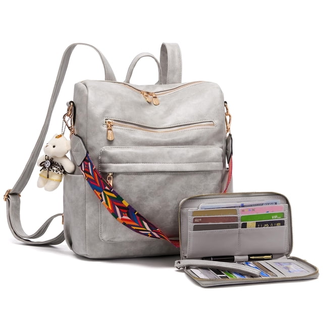 Set de 2 mochilas Soperwillton de piel sintética para mujer