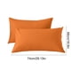 thumbnail image 3 of Juego de Fundas de Almohada Corporal de Poliéster Naranja Transpirable | Frescas y Suaves Como El Terciopelo | Tamaño Matrimonial (48 X 74 Cm), 2 Piezas | para Personas Que Sudan Mucho Por La Noche |, 3 of 6