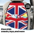 thumbnail image 5 of Fuzoiu English Print 2 Pack Kick Mat Back Seat Protector With 3 Storage Pockets, Universal Car Seat Back Organizer For Kids Pets, Waterproof Backseat Protector For Most Car, 5 of 8