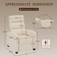 thumbnail image 4 of Contemporary Manual Recliner Chair, Push Back Theater Recliner Chair, Single Sofa with Footrest, Recliner Chair for Living Room, Bedroom, Home Theater, Beige, 4 of 9