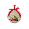 thumbnail image 1 of Led Ornament With Ribbon (Joyeux Noel Red Truck) - Set of 12, 1 of 2