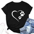 thumbnail image 2 of Women's Casual Printed Short Sleeve Crew Neck Loose Fit T-Shirt Blouse Comfortable Stylish Top for Everyday Wear, 2 of 4