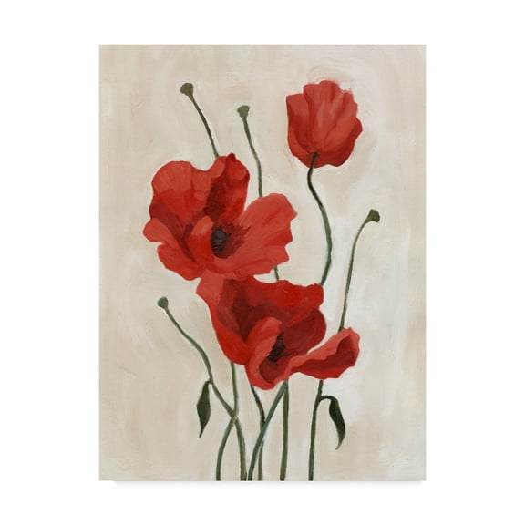 Trademark Fine Art 'Poppy Bouquet II' Canvas Art by Emma Scarvey