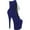 Royal Blue Faux Suede/Royal Blue Faux Suede, variant on Women's Pleaser Flamingo 1020FS Heeled Ankle Bootie