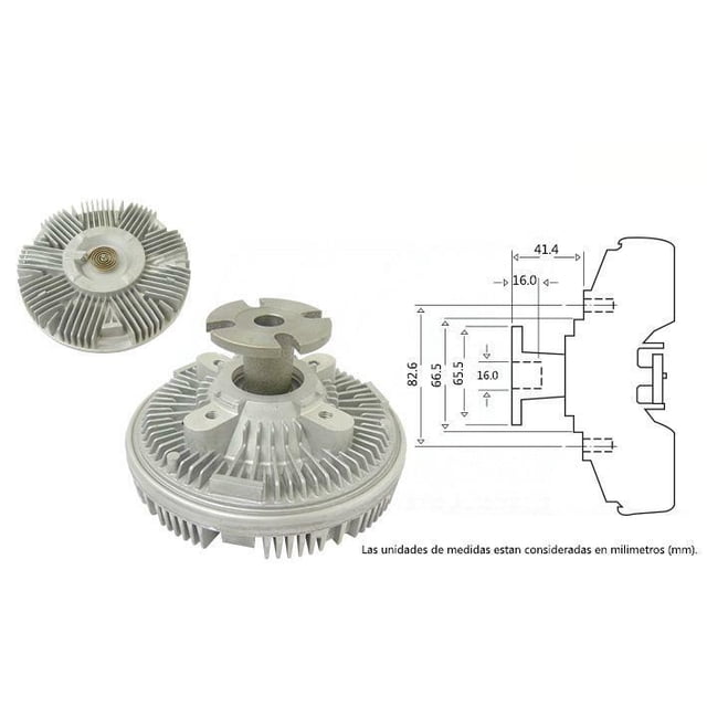 FAN CLUTCH P30 1990 al 1995 CHEVROLET V6 4.3L KEEP ON GREEN .