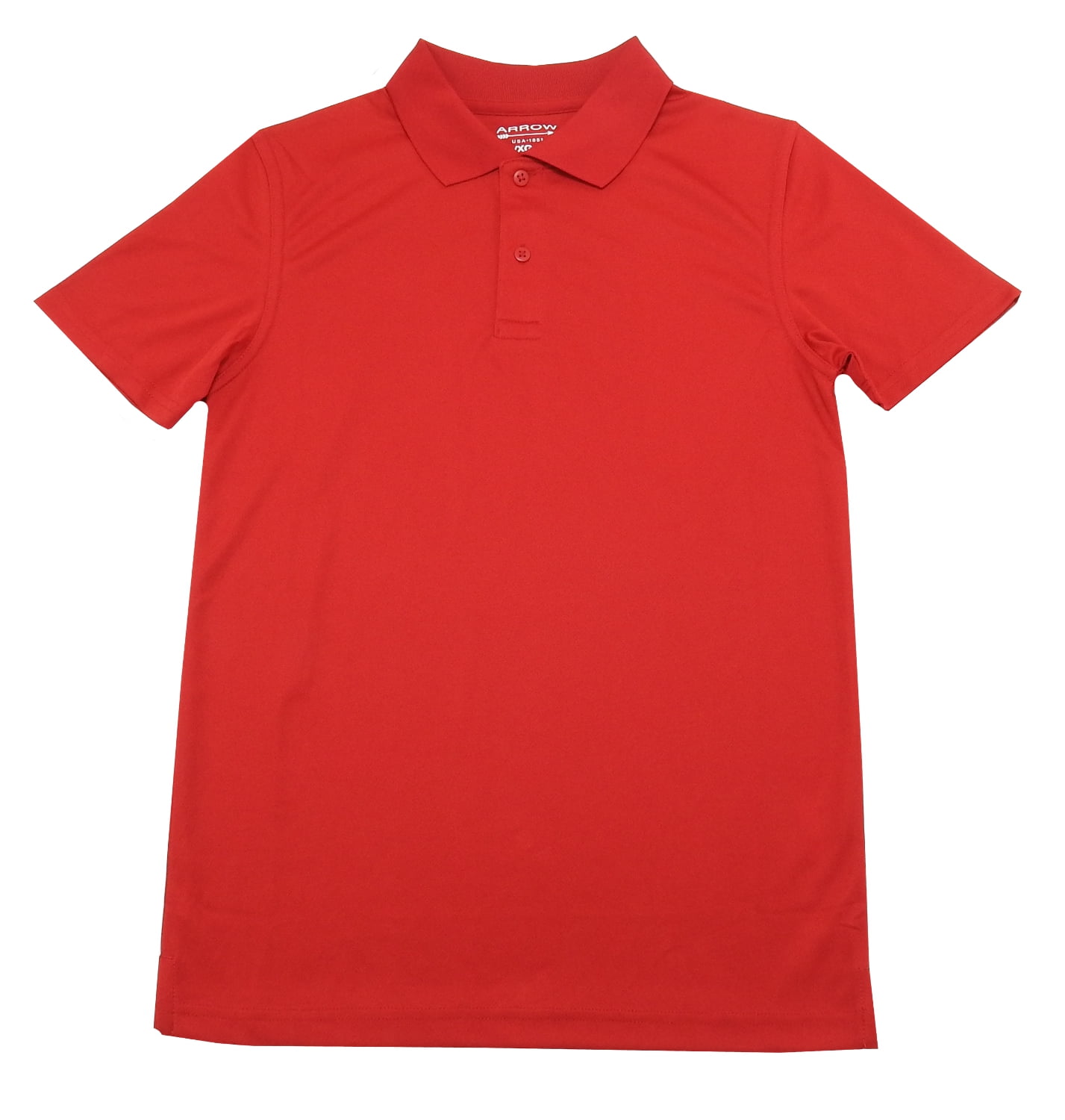 NWT Boys ARROW Red School Uniform Polo Shirt Size Large L 12-14 