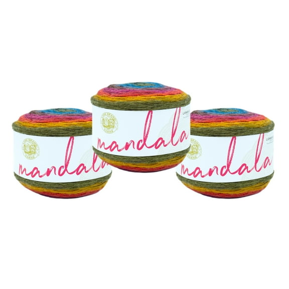 Lion Brand Yarn Mandala Chimera Light Acrylic Yarn 3 Pack