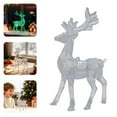 thumbnail image 6 of Reindeers Christmas Decor - 3D Clear Deer Family Figurines for Home Table Shelf and Gifts,5.3â Acrylic Blended, 6 of 6
