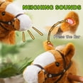 thumbnail image 4 of Childrens Bike, Qaba Ride on Horse, Walking Horse Toy, Kids Plush Riding Horse, Pony with Wheels & Neighing Sound for 3-5 Years Old up to 132 Pounds, Brown, Brown Kids Bike,Polyester Girls Bike, 4 of 9