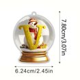 thumbnail image 3 of Lilixerw 26-Letter Acrylic Crystal Xmas Ornament,2D Flat Pendant for Xmas Tree&Home Decor,Festival Party Decoration,Letter V, 3 of 4