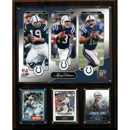 - C&I Collectables NFL 12x15 Unitas-Luck-Manning Indianapolis Colts Legacy Collection Plaque