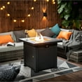thumbnail image 2 of Chicdaze 28-inch Square Propane Gas Outdoor Fire Pit - Grey & Black, 2 of 14
