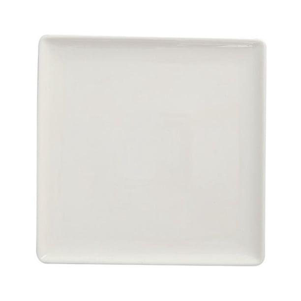 Advancent Bandejas para servir pasteles, para cupcakes de frutas para el hogar, soporte para repostería, de Color sólido, soporte para postres Mostrada Blanco bandeja cuadrada de 10 pulgadas