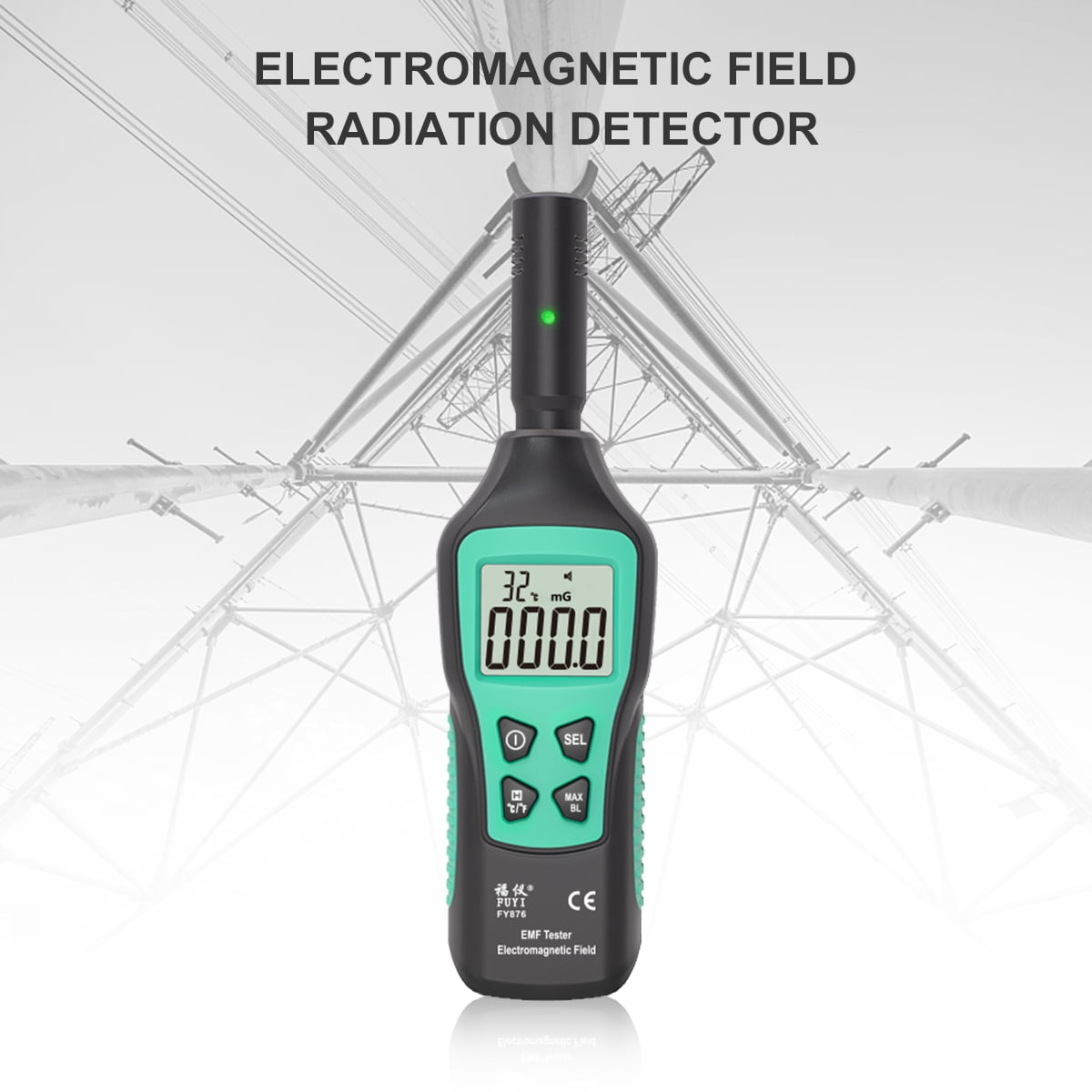 FUYI FY876 EMF Meter Electromagnetic Wa-ve Radiation Field Detector Monitor E9B4